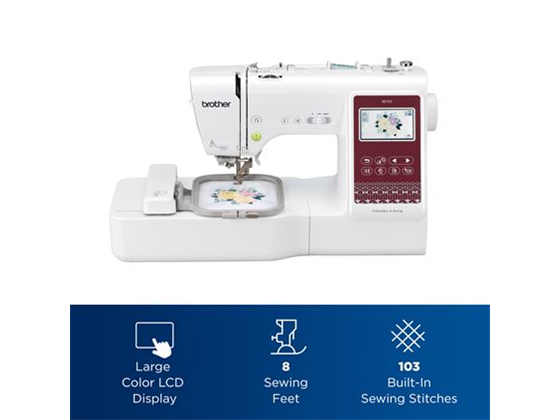 [SE725] MAQUINA DE COSER Y BORDADO COMPUTARIZADO BROTHER SE725, INCLUYE 135 DISEÑOS DE BORDADOS Y 103 FORMAS DE PUNTADAS, PANTALLA 3.2 X 1.8" COLOR, AREA MAXIMA DE BORDADO 4" X 4", VELOCIDAD DE 710 PPM (PUNTADAS POR MINUTO), 10 TIPO LETRAS, WIRELESS LAN INTEGRADO, COMPATIBLE CON LA APP ARTSPIRA (50 DISEÑOS DE BORDADOS DESCARGABLES)