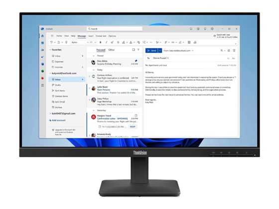 MONITOR LENOVO THINKVISION S24-4E 24" CLASS FULL HD LED 16:9 IPS TECHNOLOGY 1920 X 1080, 16.7 MILLION COLORS, 300 NIT, 4 MS, – 100 HZ REFRESH RATE – HDMI – VGA – ANTI-GLARE – 1500:1 CONTRAST RATIO, – TILT STAND – VESA MOUNT (100X100MM).