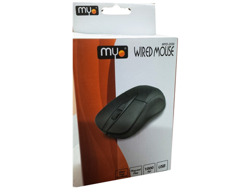 [87154] MOUSE MYO 3D OPTICAL, USB, COLO NEGRO (MYO-2550)
