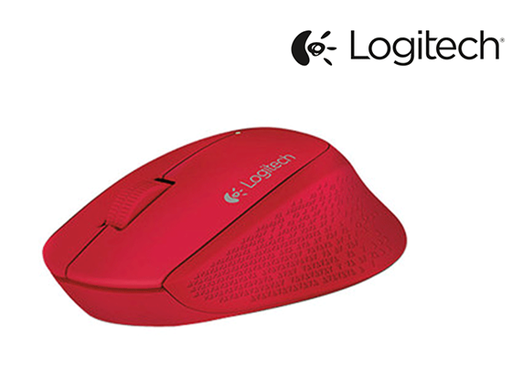 [92753] MOUSE LOGITECH M280 INALAMBRICO OPTICO, RECEPTOR USB, ROJO, ERGONOMICO.