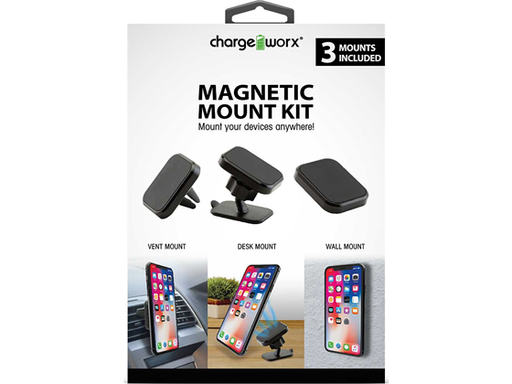 [86116] KIT DE BASE PARA CELULAR , 3  DISTINTAS BASES MAGNETICAS (ESCRITORIO, PARED Y VENTILADOR EN CARRO)