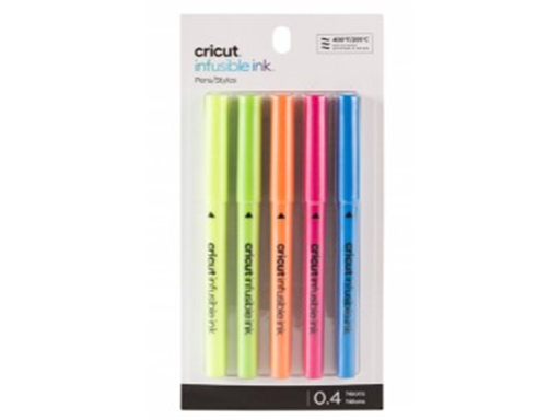 [93402] KIT DE BOLIGRAFOS CRICUT DE SUBLIMACION, "NEON", 5PACK, TINTA DE SUBLIMACION PARA TRANSFERENCIAS A ALTA TEMPERATURA, VIBRANTES, PERMANENTES Y DE CALIDAD PROFESIONAL EN CUALQUIER BLANCO DE TINTA DE SUBLIMAR INTRINCADOS CON UN TOQUE, DE PUNTA FINA (0,4) ROSA NEÓN, AZUL NEÓN, NARANJA NEÓN, AMARILLO NEÓN, VERDE NEÓN. (2006259).