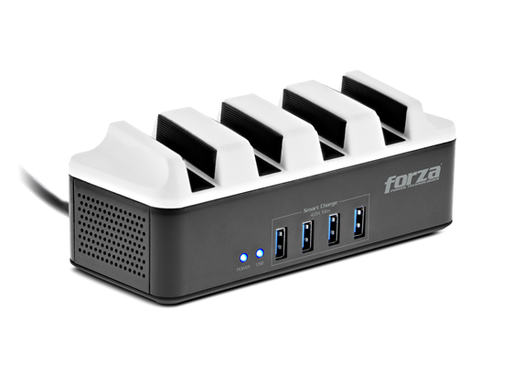 [87070] ESTACIÓN DE CARGA + REGLETA FORZA, 4 OUTLET, 4 PUERTOS USB (4.8A MAX), PARA CARGAR CELULARES O TABLETAS, SUPRESOR DE PICO, 110-220V (FSP-4412USB)