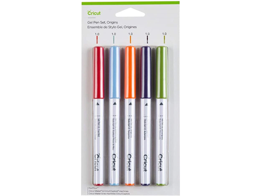 [93412] KIT DE BOLIGRAFOS CRICUT "STYLO" DE GEL ,  5PACK PARA ESCRIBIR MENSAJES O FRASES IMPECABLES Y DIBUJE DISEÑOS INTRINCADOS CON UN TOQUE, DE PUNTA MEDIANA (1,0) EN VERDE, ROJO, PURPURA, NARANJA Y AZUL. (2007544).