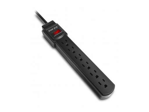 [78804] PROTECTOR REGLETA FORZA, REGLETA 6XTOMAS 110V/15A/1875W, PROTEGE ALTOS VOLTAJES (BREAKER), PS-611UL.