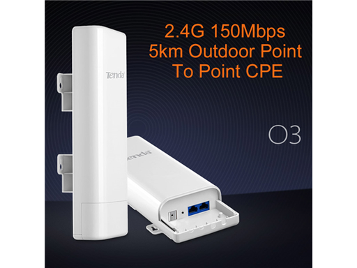 [85878] ANTENA TENDA PUNTO A PUNTO O3, 2.4GHZ - 150MBPS, IP64 GRID 12DBI OURDOOR DIRECTIONAL DOBLE POLARIDAD, AP, HASTA 60 METROS. INCLUYE INJECTOR POE