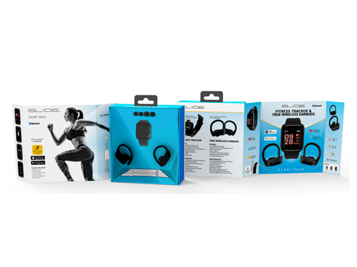 [89238] SMARTWATCH COMBO (RELOJ INTELIGENTE) COBY SPORT HASTA 72 HORAS DE BATERIA, RESISTENTE AL AGUA IP65, INCLUYE AUDIFONOS SPORT TRUE WIRELESS, BLUETOOTH 5.0, SIRI Y GOOGLE ASSISTANT COMPATIBLE, 33 PIE DE DISTANCIA, 5 HORA DE REPRODUCCION.