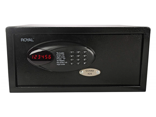[87582] CAJA FUERTE DE SEGURIDAD ROYAL, ELECTRONICA, PANTALLA LED, APERTURA Y CERRADO MOTORIZADO,COMBINACIÓN DE  3-6 DÍGITOS. (52190P-M).