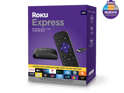[91490] ROKU EXPRESS STREAMING PLAYER - 1080P -  PUERTO HDMI PARA CONVERTIR TV NORMAL EN SMART TV, CONTROL REMOTO - ROK3930MX
