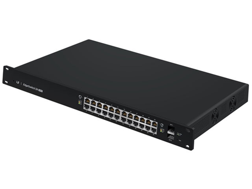 [90542] SWITCH 24 PUERTOS UBIQUITI EDGESWITCH POE+ 24V - 250W, 10/100/1000MBPS. + 2 PUERTOS SFP, PUERTOS INDEPENDIENTES FULL ADMINISTRABLES (ES-24-250W)