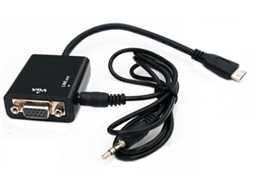 [74379] CABLE CONVERTIDOR AGILER DE MINI HDMI A VGA CON AUDIO (AGI-1894)