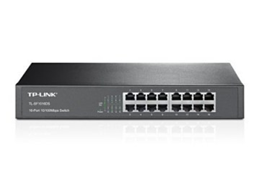 [81387] SWITCH 16 PUERTOS TP-LINK TL-SF1016DS, NO ADMINISTRABLE, RACK MOUNT 16 PUERTOS 10/100MBPS.