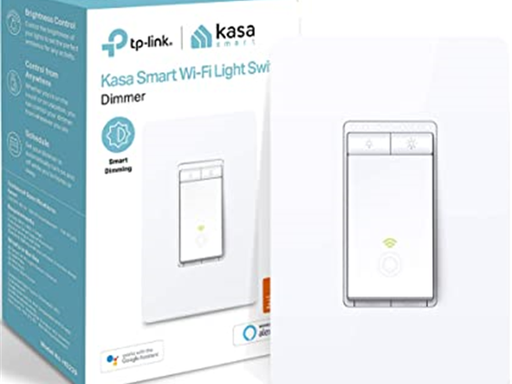 [92219] INTERRUPTOR + DIMMER SMART WIFI TP-LINK (KASA), PROGRAMABLE PARA ENCENDIDO Y APAGADO POR APLICACION, ALERTA POR APLICACION (HS220)