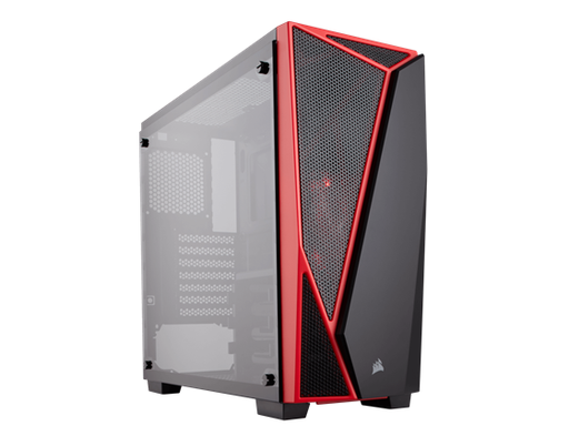 [88397] CASE CORSAIR CARBIDE SPEC-04 GAMING, MID TOWER, BLACK/RED, USB 3.0 X2, AUDIO IN / OUT, 7 EXPANSION SLOT, 2X 2.5", 3X 3.5", PANEL LATERAL CRISTAL TEMPLADO, RGB (CC-9011117-WW)