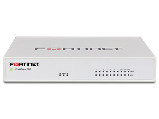 [86570] APPLIANCE FORTINET FG-60E, 5 X GE RJ45, 7 X PORTS INTERNO, STORAGE INTERNAL 16GB, 2 X WAN PORT (RJ45) (FORTIGATE-60E), HARDWARE PLUS 1 YEAR 8X5 FORTICARE UTM PROTECTION.