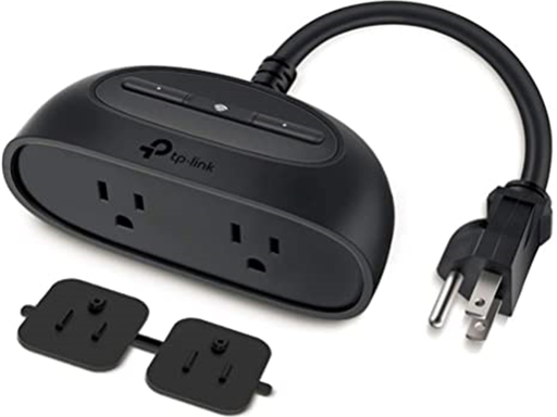 [92220] TOMACORRIENTE SMART WIFI TP-LINK (KASA) EXTERIOR 2 SALIDAS, PROGRAMABLE PARA ENCENDIDO Y APAGADO POR APLICACION, ALERTA POR APLICACIÓN, IP64 (KP400)