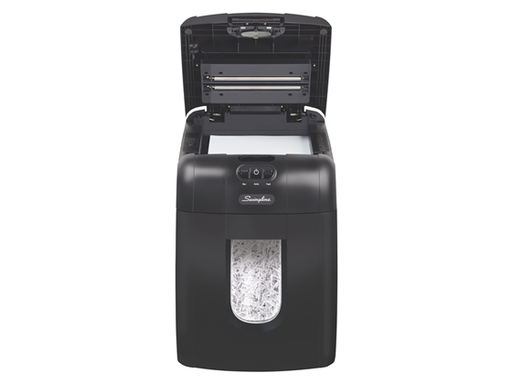 [87290] TRITURADORA DE PAPEL SWINGLINE 130X, HASTA 100 HOJAS, DESTRUYE TARJETAS DE CRÉDITO, CLIPS Y GRAPAS, 7 GALONES, 17"H X 12"W X 14"D