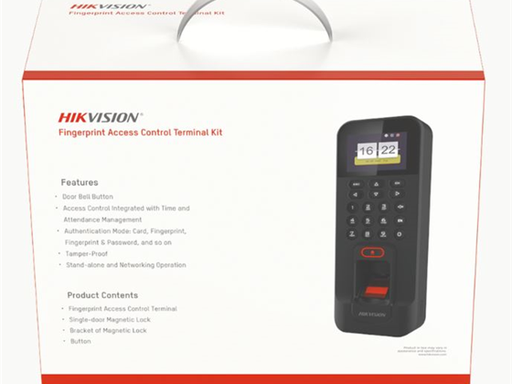 [92657] KIT CONTROL DE ACCESO DE 1 PUERTA MARCA HIKVISION, TERMINAL (DS-K1T804MF)