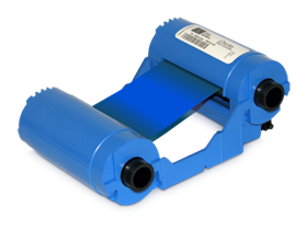 [73212] CINTA PARA IMPRESORA ZEBRA ZXP SERIE 3 & 8, SERIE EMISION SEGURA DE ZXP SERIE 8, COLOR AZUL, RENDIMIENTO 1000 IMPRESIONES POR ROLLO.  (800017-204) COMPATIBLE CON: P100I, P110I, P110M, P120I, P330I, P330M, P630I, P640I.