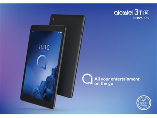 [90130] TABLETA ALCATEL 3T 10'' (1280X800), 2GB RAM, 16GB DE MEMORIA INTERNA, 4G, AUMENTA HASTA 128GB MICROSD, SISTEMA ANDROI, BLUETHOOH, USB, WIFI, COLOR NEGRO. INCLUYE COVER CON TECLADO