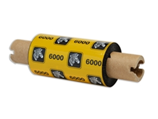 [90671] CINTA (ROLLO) DE CERA 6000 PARA IMPRESORA ZEBRA SERIE G, TRANSFERENCIA TERMICA, 2.52" X 244', NUCLEO 0.5" , NEGRO. (06000GS06407)