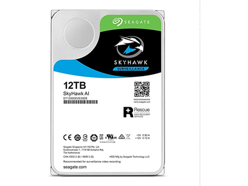 [92019] DISCO DURO 12TB P/VIDEOVIGILANCIA SKYHAWK SEAGATE 3.5" SATA 6.0GB/S 7200RPM/256MB.