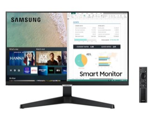 [91804] MONITOR SAMSUNG 24" M5 SMART, FHD (1,920 X 1,080),  IPS, HDR, 16:9, 250 CD/M², PUERTOS: 2 HDMI 2.0, BT, CONTROL REMOTO, CONECTIVIDAD MOVIL WIRELESS DEX, MIRRORING, BOCINAS INTEGRADAS (LS24AM506NLXZP)