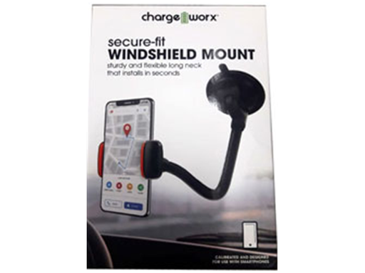[88810] SOPORTE UNIVERSAL  SOPORTE UNIVERSAL  PARA SMARTPHONES Y IPOD CHARGEWORX FLEXIBLE, MONTAJE EN PARABRISAS, NEGRO