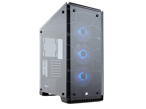 [88402] CASE CORSAIR CRISTAL 570X RGB, MID TOWER, NEGRO, USB 3.0 X2, AUDIO IN / OUT, 7 EXPANSION SLOT, 2X 2.5", 2X 3.5", CRISTAL TEMPLADO AHUMADO EN CADA LADO, 3 ABANICOS RGB FRONTALES (CC-9011098-WW)