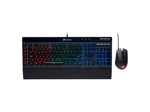 [91776] TECLADO MOUSE CORSAIR (K55 RGB PRO + HARPOON RGB PRO) GAMINING COMBO, USB, BACKLIT, ESPAÑOL (CH-9226865-SP)