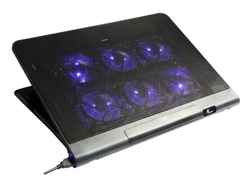 [87841] COOLING PAD XTECH KYLA ,PARA NOTEBOOK 17" CON 6 VENTILADORES, 3 POSICIONES. (XTA-160)