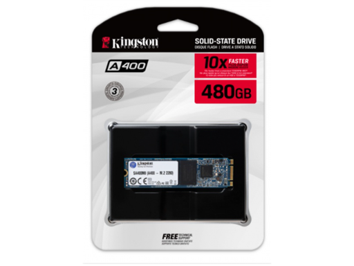 [90297] DISCO DE ESTADO SOLIDO KINGSTON SSD 480GB, M.2, SATA, 3D NAND, VELOCIDAD DE LECTURA 500MB/S Y ESCRITURA 450MB/S (SA400M8/480G)