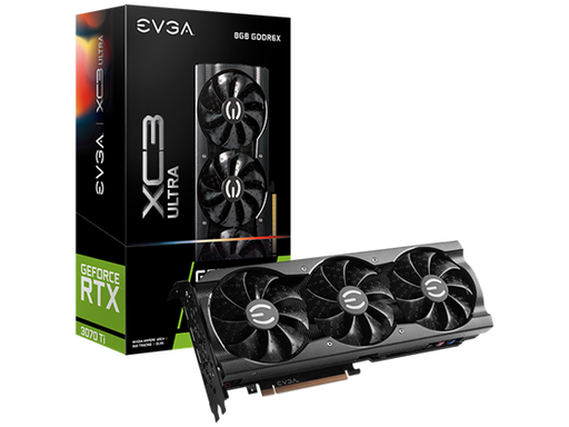 [92333] TARJETA DE VIDEO EVGA GEFORCE RTX 3070 TI XC3 ULTRA GAMING, 8GB GDDR6X, ICX3 COOLING, ARGB LED, METAL BACKPLATE