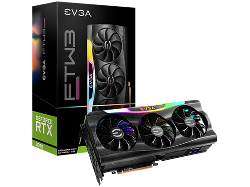 [91431] TARJETA DE VIDEO EVGA GEFORCE RTX 3070 FTW3 ULTRA GAMING, 08G-P5-3767-KL, 8GB GDDR6, ICX3 TECHNOLOGY, ARGB LED, METAL BACKPLATE, LHR