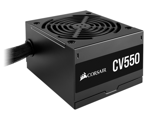 [89158] POWER SUPPLY CORSAIR 550 WATTS, 80 PLUS BRONZE (CV550), CONECTORES PCI-E X2, SATA X5, PATA X4, COLOR NEGRO, (CP-9020210-NA)