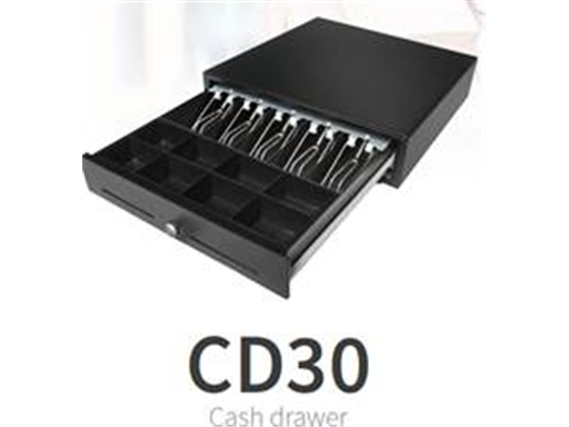 [89887] CAJA REGISTRADORA CUSTOM CD30, 8 SECCIONES P/MONEDA, 5 SECCIONES P/BILLETES, INTERFAZ RJ12.