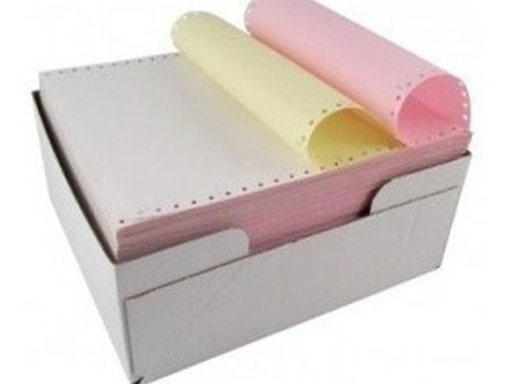 [79558] PAPEL EN FORMA CONTINUA TAMAÑO 9.5 X 11,  2 PARTES  (CAJA GRANDE 1000 JUEGOS) COLOR: BLANCO, ROSADO.