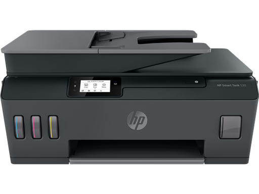 [88337] IMPRESORA HP SMART TANK 530 - ALL IN ONE PRINTER- SISTEMA DE TINTA CONTINUA - INALAMBRICO WIFI / BLUETOOTH - COLOR - CON ADF - PRINT SPEED BLACK: ISO, UP TO 11 PPM, DRAFT, UP TO 22 PPM. (12000 PAGINAS NEGRO) PRINT SPEED COLOR: ISO, UP TO 6 PPM, DRAFT, UP TO 16 PPM. (8000 PAGINAS COLOR) SCAN RESOLUTION, OPTICAL UP TO 1200 X 1200 DPI. COPY RESOLUTION: UP TO 1200 X 1200 DPI. USB. USA LOS CARTUCHOS GT53 - GT52