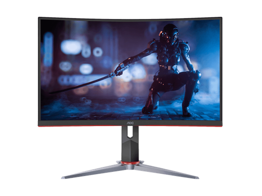 [93867] MONITOR AOC 24" (23.6") GAMING CURVO, LED, 1500R, 1920 X 1080 165HZ HDR HDMI, - 1 VGA (+ CABLE) / 2 HDMI 1.4 / DP 1.2 (+ CABLE) , AMD FREESYNC PREMIUM (SYNC RANGE 48-165) (C24G2)