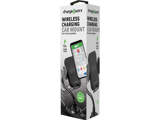 [92260] SOPORTE UNIVERSAL PARA CELULARES & IPODS CHARGEWORX TIPO TAZA, CARGA INALAMBRICA 5V/2-9V/2A, 10W, FLEXIBLE, AJUSTABLE, ROTACIÓN 360. (CX9710BK)