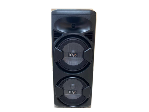 [88689] BOCINA MYO 10'' (2 X 10) PORTATIL, 250W,  X1, MP3, FM, USB, BT, LED LIGHT (MYO-MAX10)