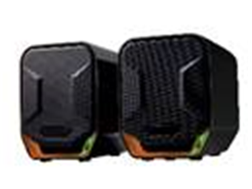 [87151] BOCINA USB MYO MINI-SPEAKER 2.0, LED, 3.5MM CONEXIÓN DE AUDIO, CONTROL DE LUZ & VOLUMEN, COLOR NEGRO
