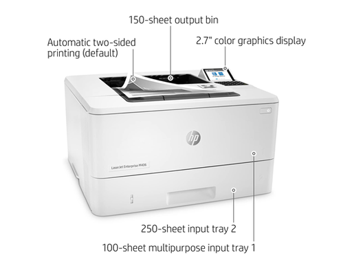 [92782] IMPRESORA HP LASERJET ENTERPRISE M406DN - PRINTER - B/W - DUPLEX - LASER - LEGAL, A4 - 1200 DPI X 1200 DPI - UP TO 42 PPM - CAPACITY: 350 SHEETS - USB, LAN PORT GIGABIT 100/1000 - UTILIZA TONER 58A/X - (3PZ15A)