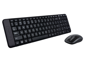 [77311] TECLADO MOUSE LOGITECH MK220 USB WIRELESS RECEIVER 2.4GHZ WIRELESS, ESPAÑOL NEGRO