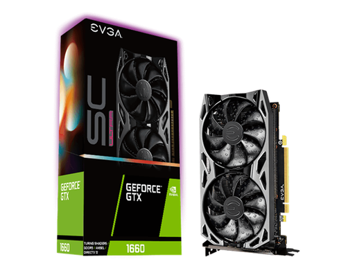 [87743] TARJETA DE VIDEO EVGA GEFORCE GTX 1660 SC ULTRA GAMING, 06G-P4-1067-KR, 6GB GDDR5, DUAL FAN, METAL BACKPLATE