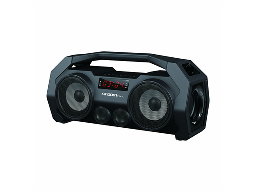 [84878] BOCINAS ESTILO CLASICO, ARGOM SLAMBOX BEATS BLUETOOTH, HI-FI BT, PARA USO EN INTERIOR/ EXTERIOR, USB, MICROSD, AUX(3.5MM), RECARGABLE (LITHIUM-ION 7.4V/1.8AH).