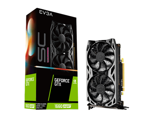 [88854] TARJETA DE VIDEO EVGA GEFORCE GTX 1660 SUPER SC ULTRA GAMING, 6GB GDDR6, DUAL FAN, METAL BACKPLATE
