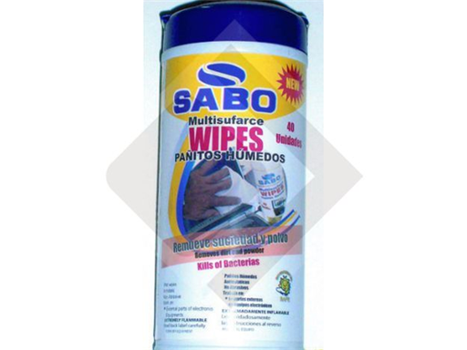 [67169] LIMPIADOR WIPES SABO HUMEDOS, 40 PACK