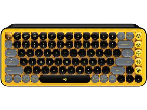 [93739] TECLADO LOGITECH POP KEYS WIRELESS MECHANICAL CON TECLAS EMOJIS COLOR BLAST YELLOW (AMARILLO), ESPAÑOL (SPA), USB WIRELESS RECEIVER 2.4GHZ WIRELESS Y BLUETOOH 5.1, 10M RANGE, 36 MESES DURACION DE LA BATERIA, COMPATIBLE CON WIN Y MAC 10.15 O POSTERIORES.