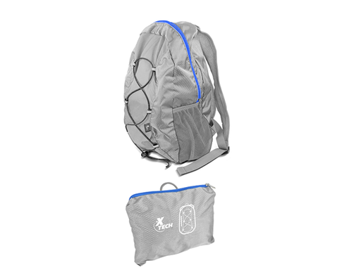[84713] MOCHILA PLEGABLE XTECH, NYLON, REPELE EL AGUA, GRIS (XTB-090GY)